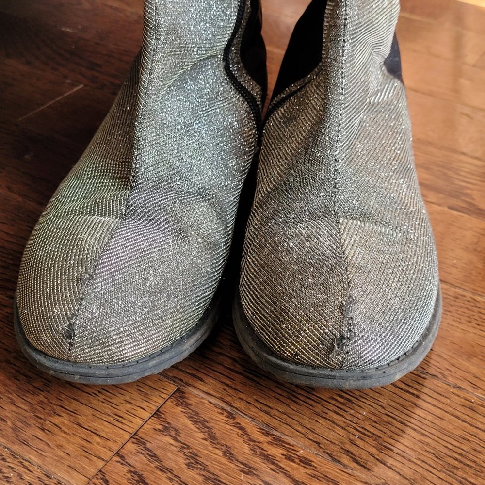 Stuart Weitzman KIDS tall 50/50 Shimmer Boot Size 2 Little Girl - Picture 3 of 5